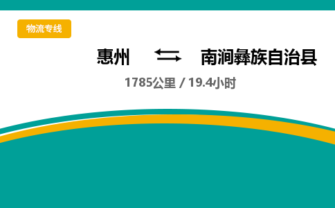 惠州到南澗彝族自治縣物流公司