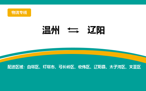 溫州到遼陽太子河區物流專線