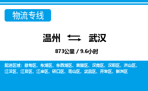 溫州到武漢開發區物流專線