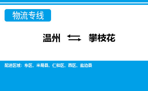 溫州到攀枝花仁和區(qū)物流專線